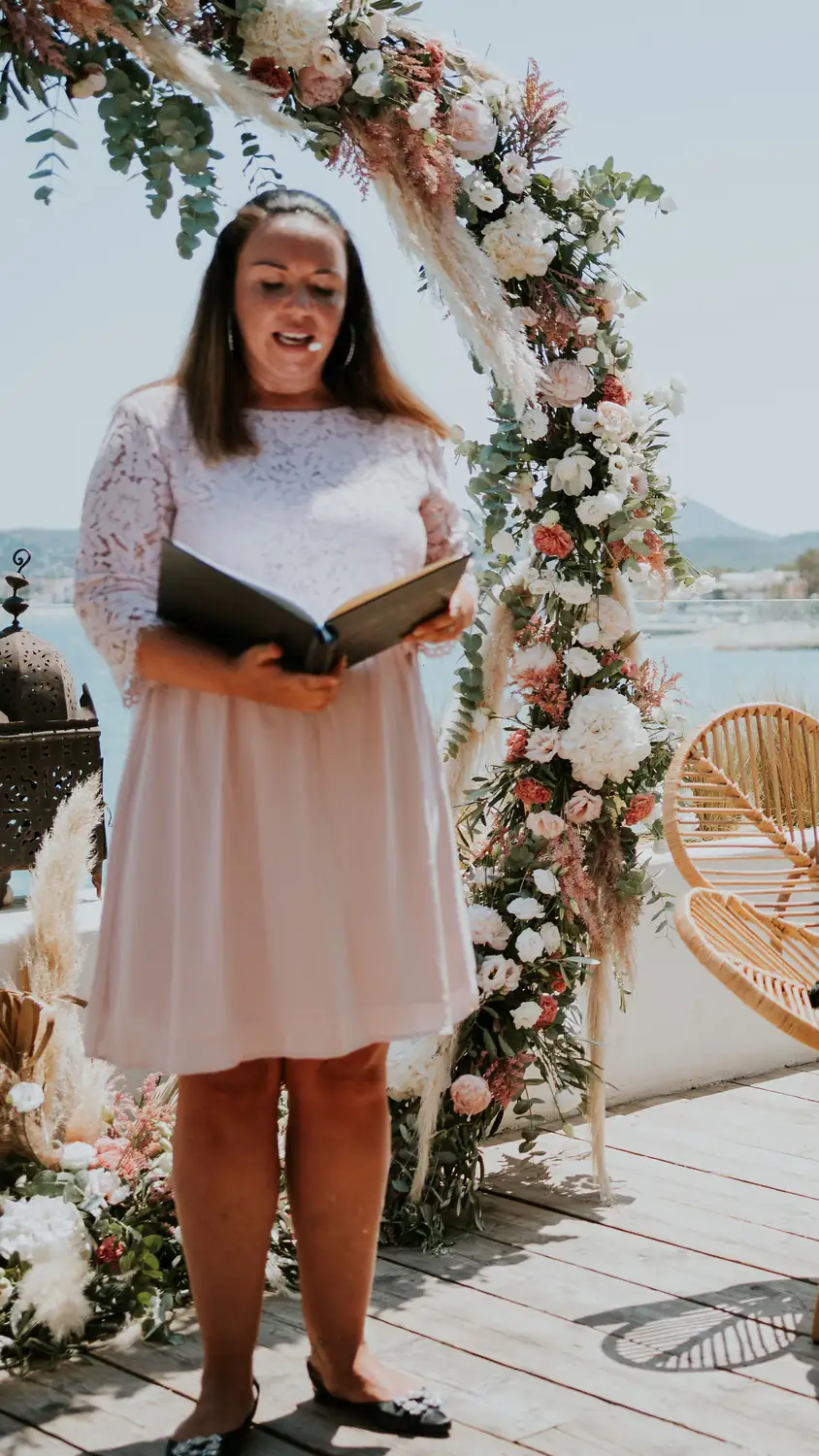 Destination wedding by the sea