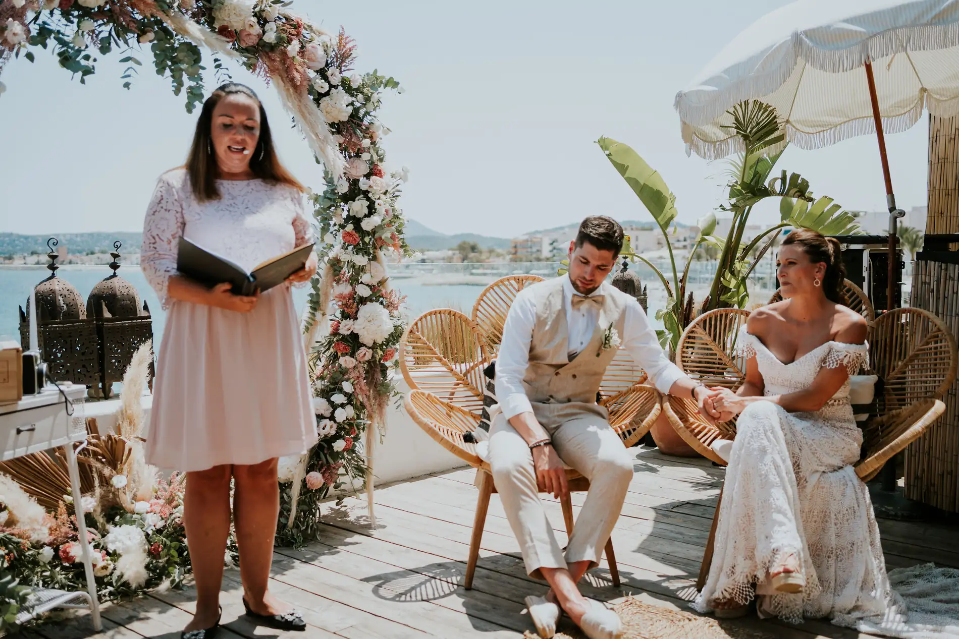 Destination wedding by the sea